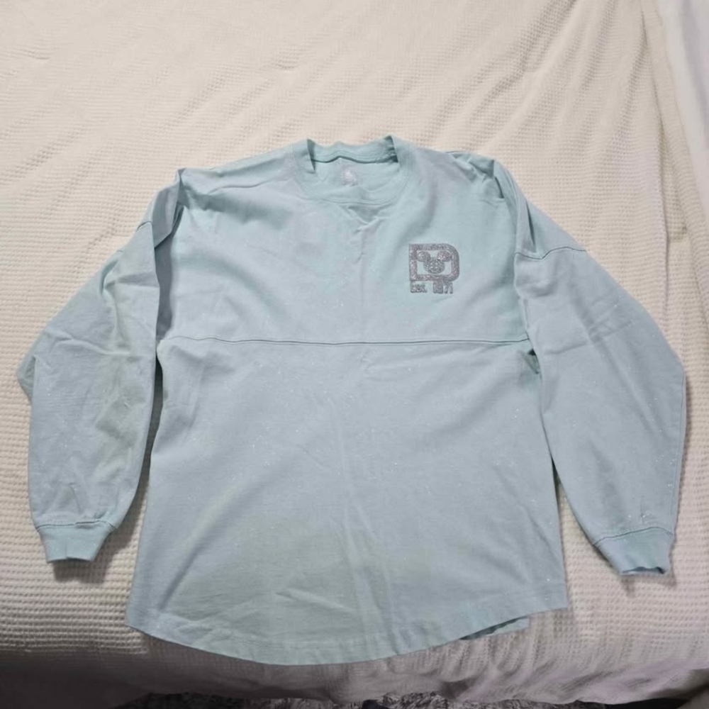 ​Walt Disney World Spirit Jersey - Light Blue Glitter Sparkle - XS (Extra Small)